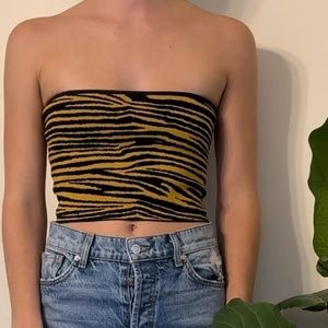 ARITZIA Babaton tiger print tube top